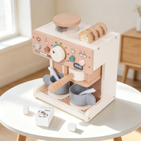 Jouets pour enfants, machine à café en bois, jeu d'imitation avec tasses et accessoires, appareil électroménager Montessori, jeu de rôle, certifié CE CPC