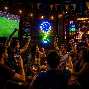 Soccer cup Letreros Neon LED dimmable USB powered ambient <b>light</b> store <b>window</b> decoration <b>light</b> street indicator <b>light</b> Customized - Product Image 5