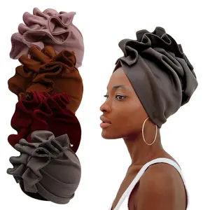 New women's fashion wrinkled Cockscomb Hat Solid Color wrinkled designer bonnets turban hats for women