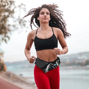 Muestra Gratuita de Riñonera Deportiva Impermeable con Aislamiento de Lona con Estampado de Leopardo para Correr, Maratón, Trotar, Hacer Ejercicio - Product Image 4