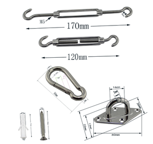 Accessoires personnalisés en acier inoxydable Mousqueton à ressort Turnbuckle Eye Pad Sun Shade Sail Kits de <span class=keywords><strong>fixation</strong></span> - Product Image 5