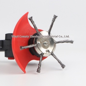 Cabezal de rueda de alambre de acero de corte eficiente y preciso de 6 pulgadas <span class=keywords><strong>para</strong></span> <span class=keywords><strong>accesorios</strong></span> de herramientas eléctricas de <span class=keywords><strong>desbrozadora</strong></span> de litio - Product Image 2