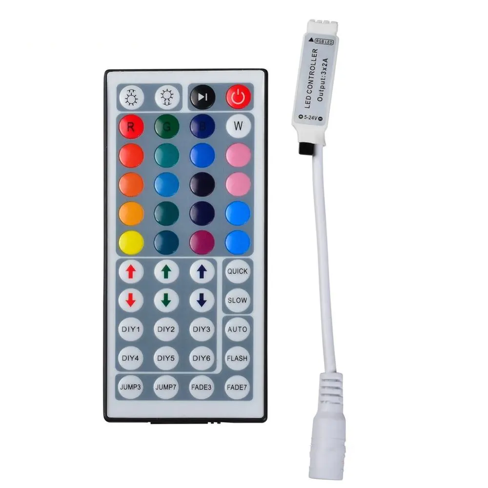 44Keys LED RGB Controller DC12V IR Remote Controller for SMD 3528 5050 RGB LED Strip Lights LED Dimmer