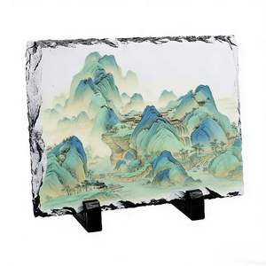 <span class=keywords><strong>Ardoise</strong></span> rectangulaire vierge pour sublimation avec support - <span class=keywords><strong>Ardoise</strong></span> en pierre naturelle haut de gamme pour impression par sublimation - Product Image 4