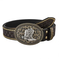 Nouvelle ceinture pour homme, style américain, sans trace, tendance, personnalisée, haut de gamme, durable, avec boucle en alliage rétro, motif uni, longueur réglable