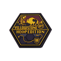 Écusson en silicone avec logo personnalisé et transfert de chaleur Écusson rond en caoutchouc PVC pour vêtements Chapeau Écusson de broderie en plastique sur toile et tissu