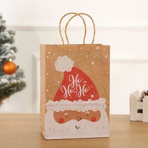 Bolsas de Papel Kraft para Embalaje Personalizado, Bolsas de Regalo de Papel Navideñas - Product Image 2