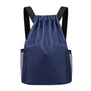 Sac à dos de sport pliable unisexe en polyester imperméable avec cordon de serrage pour la randonnée et les voyages – Vente en gros - Product Image 1