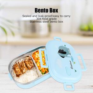 Portable Cute Bento <b>Lunch</b> Box Double Water Bottles Kids <b>Set</b> Leak Proof Microwaveable School Hiking Eco-Friendly Food Container - Product Image 3