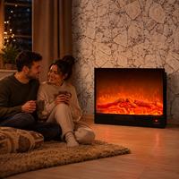 Chimenea Eléctrica de Pared con Pantalla LCD, Diseño Delgado para Decoración de Dormitorio u Oficina