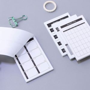 50 feuilles de feuilles volantes minimalistes noires et blanches pour planification quotidienne et hebdomadaire - Organiseur de liste de tâches pour l'étude, le bureau et la productivité - Product Image 4