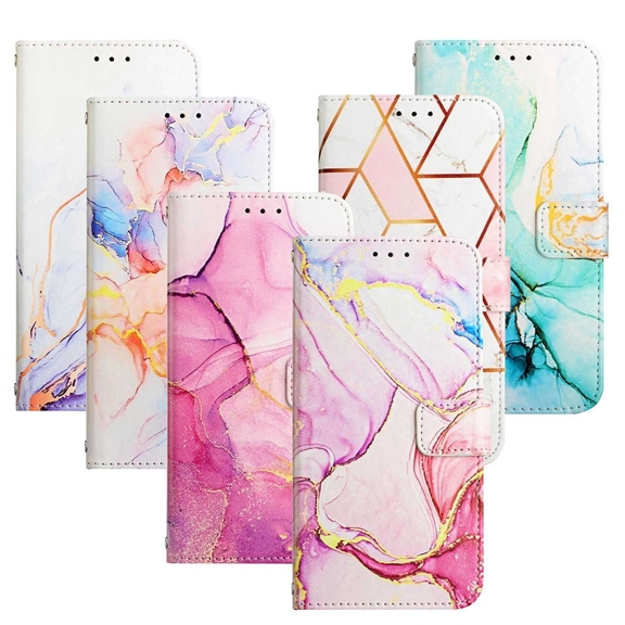 Fashion Marble Stone Leather Wallet Case for Tecno Spark 8 8P 8C Go 2021 2022 6 Go 2020 7 Pro 5 Air Flip Cards Slot Stand Cover