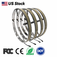 Kingshowstar US Stock 4pcs 5 Row Wheel Lights Pure White Off-Road Accessories 12V 5Row Wheel Lights Kit for Trucks