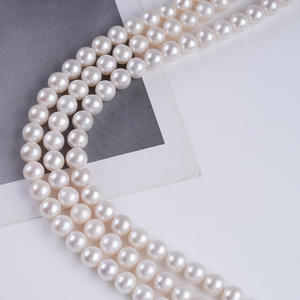 Collar de Perlas de Agua Dulce al por Mayor de Zhuji, Perlas Blancas de 8-8.5mm de Alto Brillo con Luz Intensa, Accesorios para Joyería DIY - Product Image 2