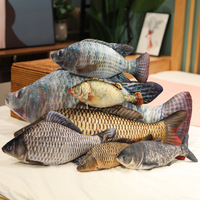 Simulation carpe poisson jouets en peluche apaisant Crucian Chub peluche poupées réaliste natation poisson oreillers pour le soulagement du Stress
