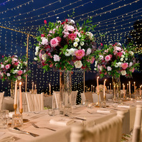 Boule de fleurs artificielles rose vif, centre de table pour mariage, base de fleurs, centre de table, fleurs de table, décorations de mariage