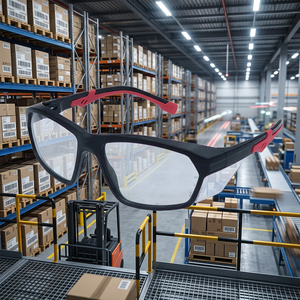 Lunettes de travail certifiées légères en PC mat avec 2 lentilles et traitement anti-buée pour les projets de rénovation domestique - Product Image 1