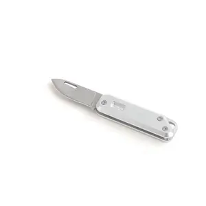 Portable Silver Color High Quality Stainless Steel Mini Folding Pocket Knife for Customized