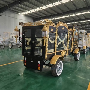 New Popularity Atmosphere Hearse Buggy Electric Battery Powered Factory Customized Black Horse Cart Exquisite for Funeral - Product Image 1