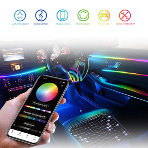 แชสซี LED อัตโนมัติไฟสร้างบรรยากาศแบบ LED แถบไฟ LED RGB สำหรับรถยนต์ไฟภายในตกแต่งควบคุมผ่านแอประยะไกล - Product Image 2