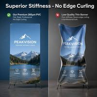 Film PVC rigide gris 260 µm imprimable éco-solvant pour X-Banners, Roll-Up Displays et signalétique POP