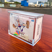 Boîte de rehausseur d'éveil OP-5 une pièce TCG anglaise transparente personnalisée vitrine en acrylique