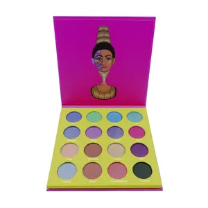 Nhãn Hiệu Riêng Make Up Mỹ Phẩm 12 Màu Ép Glitter Matte Shimmer Eyeshadow Palette Với Hộp Các Tông