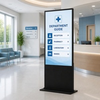 Sistema de Pantalla Táctil Compacto Independiente de 43 Pulgadas para Gestión de Filas en Clínicas y Mostradores de Servicio