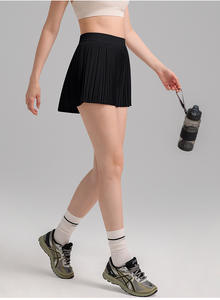 Ropa deportiva de tenis elástica de cintura alta personalizada para mujer, Falda plisada ligera para golf, correr, gimnasio, transpirable, con bolsillo - Product Image 6