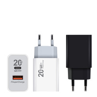 Hızlı Şarj Cihazı PD 20W USB-A + USB-C Telefon ve Kamera İçin Şarj Aleti AB/ABD Fişi Hızlı Şarj Adaptörü