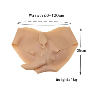 Pantaloncini realistici in Silicone con Vagina protesica, biancheria intima Transgender Crossdresser, oggetti di scena Cosplay in Silicone - Product Image 3