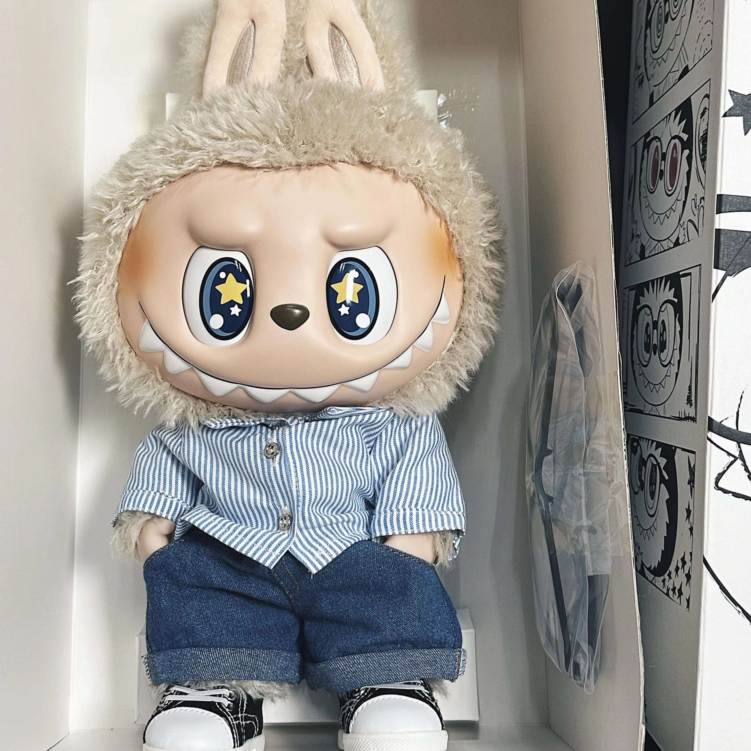 Wholesale for POP MART 40cm Genuine Labubu Flip Me Figure Cute