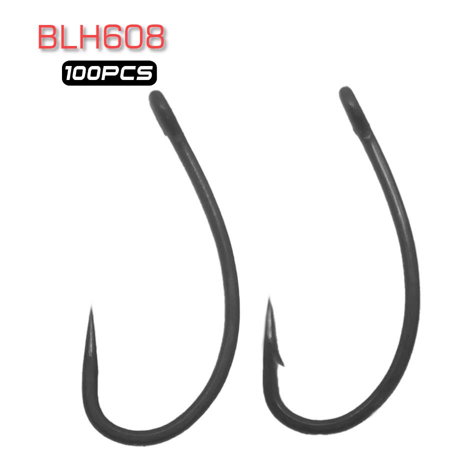 100 Hameçons Pêche Barbelés - Eau Salée/douce - Acier Haute Teneur Carbone - MMJR
