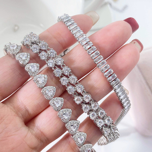 FOXI gioielli orecchini all'ingrosso all'ingrosso personalizzato placcato oro moda amicizia bracciale cuore donna - Product Image 2