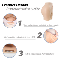 Culotte Rembourrée Fessier Effet Naturel Silicone Faux Fesses Qualité Industrielle Douce Augmentant les Hanches Gel de Silicone