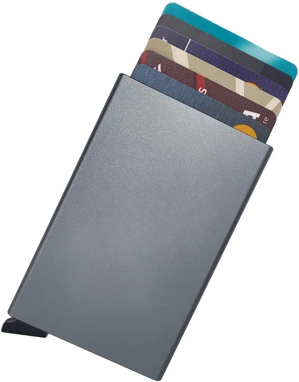 Wholesale metal card holder man women business card holder case box minimalist aluminum wallet credit card