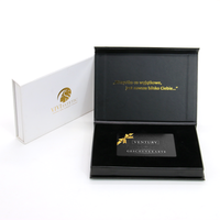 Boîte cadeau VIP personnalisée de luxe blanche et noire pour carte de crédit, échange commercial, adhésion et invitation, coupon bonus, emballage de carte