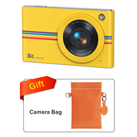 Kamera Digital Ultra Ringkas Ultra Tipis & Ringan 8K 96MP 16x Zoom Digital Baterai 1300mAh Portabel 11.8mm 84g