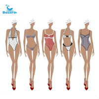 OEM Zwemkleding Fabrikant Ontwerper Zwempak Bikini Eén Delig Op Maat Gemaakt Dames Strandkleding Lage Minimum Bestelhoeveelheid