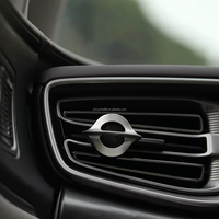 Diffuseur de parfum pour voiture en alliage de zinc personnalisé, clip de ventilation rond, support de parfum en métal, clip de parfum