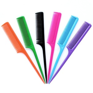 Colorful Pointed Tail Hair Combs Large Professional Salon Styling Tool Plastic Hair Comb Random Color - Product Image 4