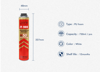 JY900 Excellente isolation thermique et adhérence pour le scellement du béton, de la pierre et de l'acier, mousse PU