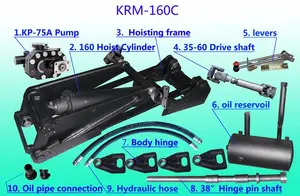 Heavy Duty Rod Hydraulic Jack Piston Dump Lifting Gantry Crane Front Flange Cylinder