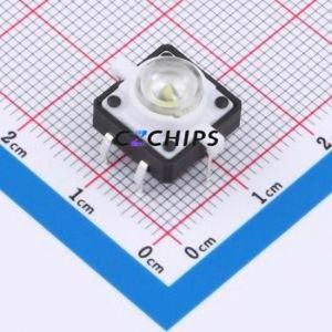 TSL12122-073B512CN-1E01 Tactile Switch Through hole-6P,11.7x11.5mm Switch Single Pole Single Throw Round Button 2.8N 11.7mm - Product Image 1