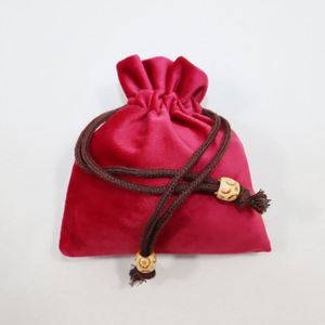 Petite pochette à bijoux multifonctionnelle en velours avec cordon de serrage - Product Image 4