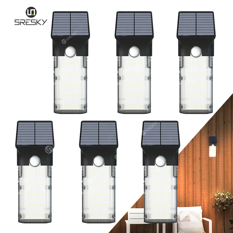 SRESKY-luces solares de jardín, iluminación profesional, mini lámpara de pared de puerta, luz led solar de 10 vatios