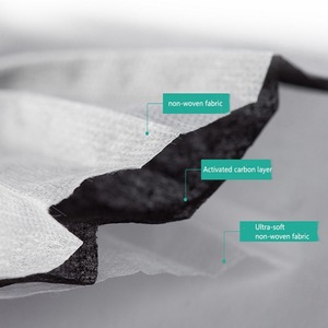 Mascarilla Desechable Negra Transpirable y Duradera de 3 Capas de Tela No Tejida en Cajas a Prueba de Polvo - Product Image 2