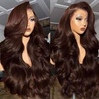 Perruque Body Wave 13x6 Lace Front Cheveux Humains Grade 12A Noir Jais Densité 200% Vente en Gros Direct Usine Petit MOQ
