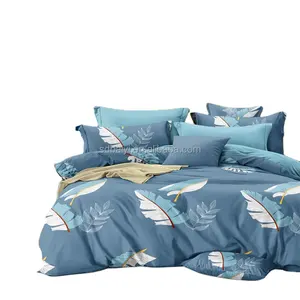 热销家纺床单100涤纶印花面料批发3d花卉图案床上用品床罩窗帘