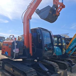 Excavatrice d'occasion Hitachi ZX70 Mini 7 tonnes à bas prix, d'occasion, homologuée CE/EPA, stock, chenilles, boîte de vitesses, pompe, roulement, PLC - Product Image 2